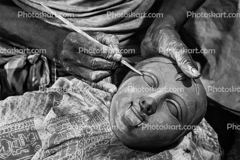 Create Clay Idols Kumartuli Stock Photo