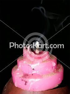 pink candle stock image photography