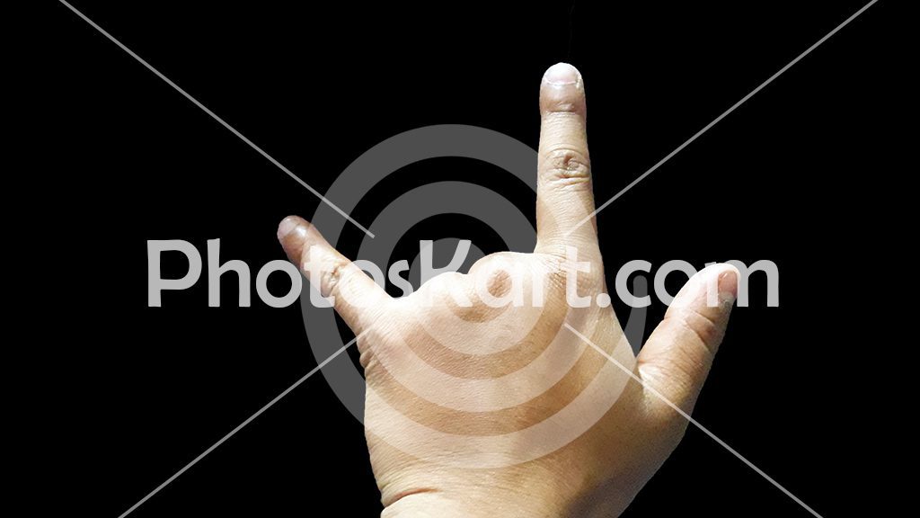 Hand Finger Image With Black Background
