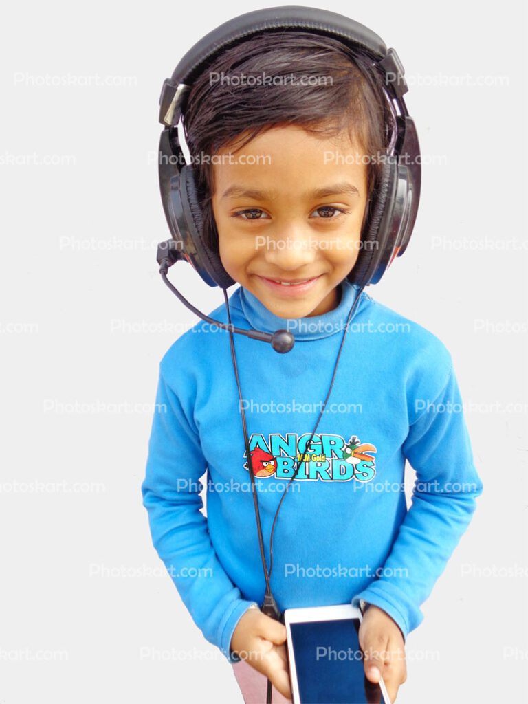 A Smilely Girl With Headphone