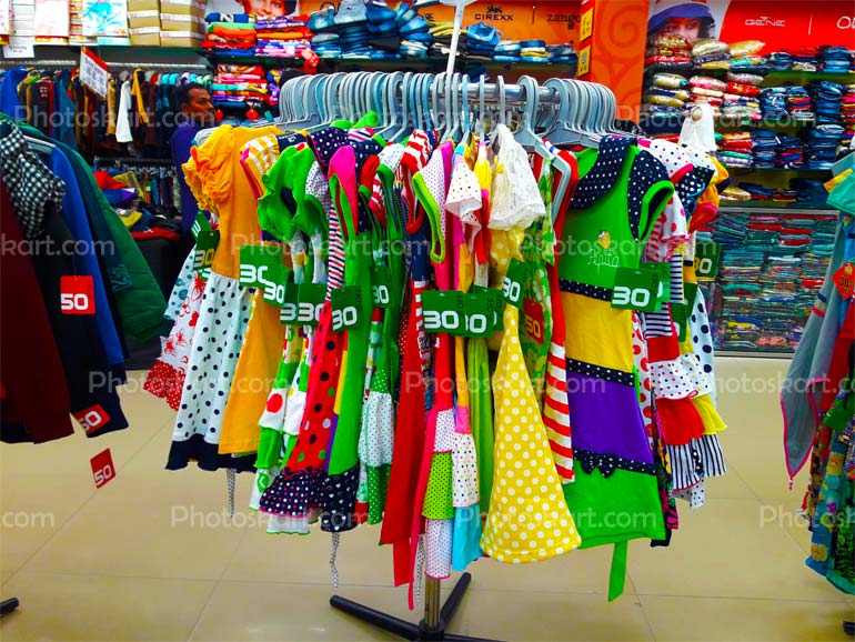 Colorful Dress In Shopping Mall Images