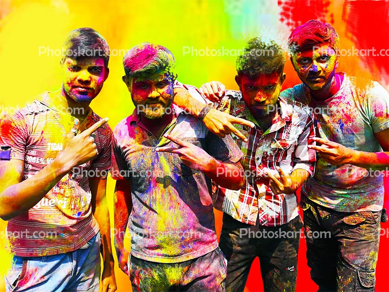 Holi Celebration With Friends