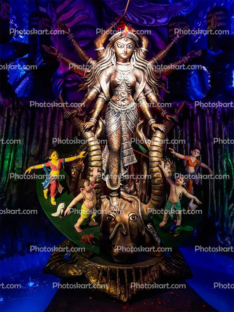Idol Durga mother Painting by Gautam Mukherjee - Pixels