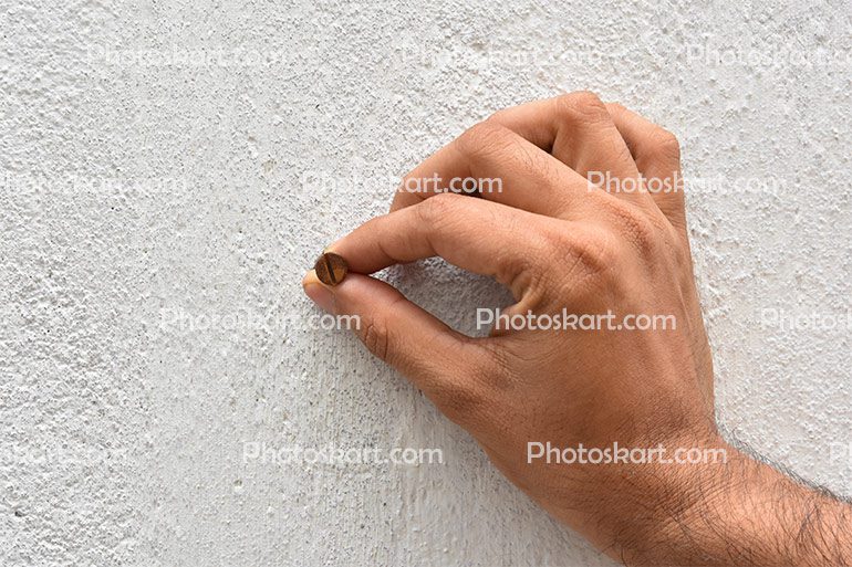 Grip A Iron Nails By Hand