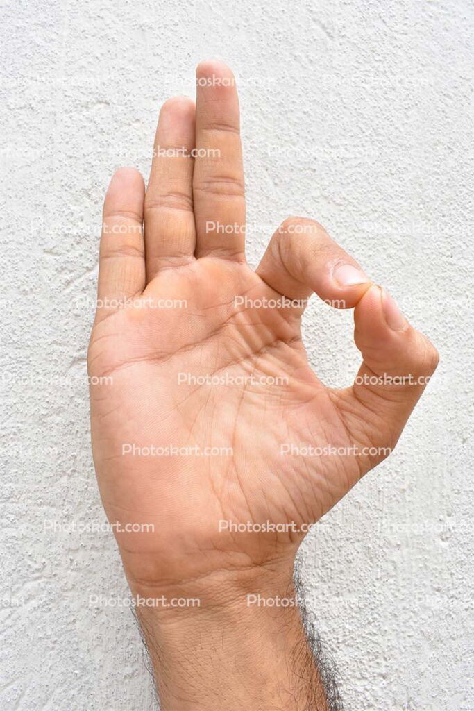 DG00044117, Man Hand Gesture Is All Right Stock Image, Photoskart.com, Photoskart, New image, Indian stock images