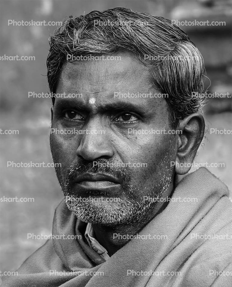 Ruler Indian Old Man Portrait Stock Photo