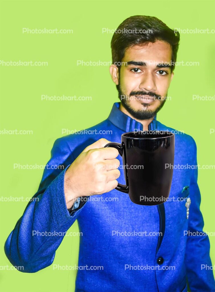A Indian Boy With Coffee Mug