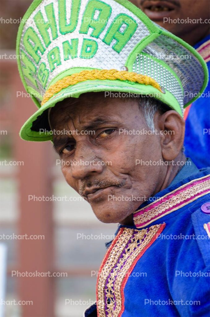 A Old Man Bandwala Portrait Stock Photo