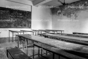 black-and-white-empty-classroom