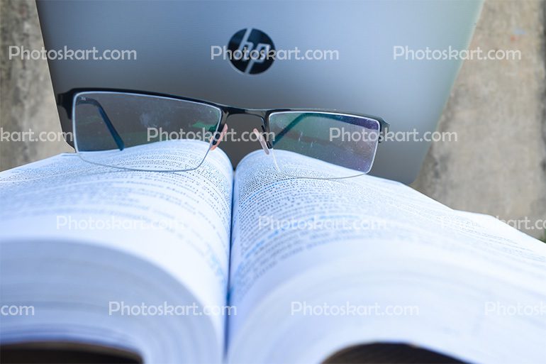 Open Book With Glass