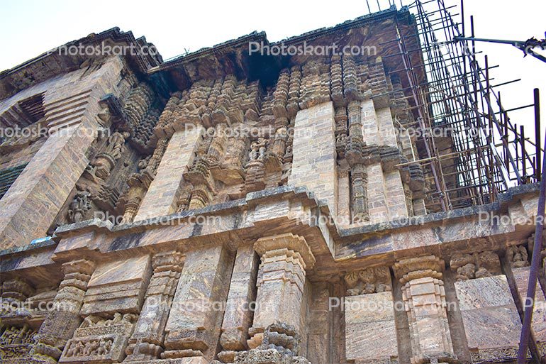 Repairing In Konark Sun Temple Down View