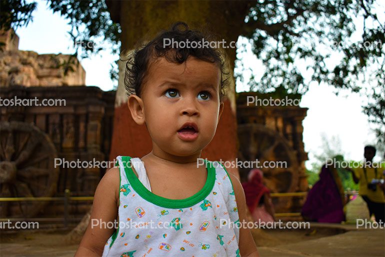 The Smile Baby Front Of Konark Temple