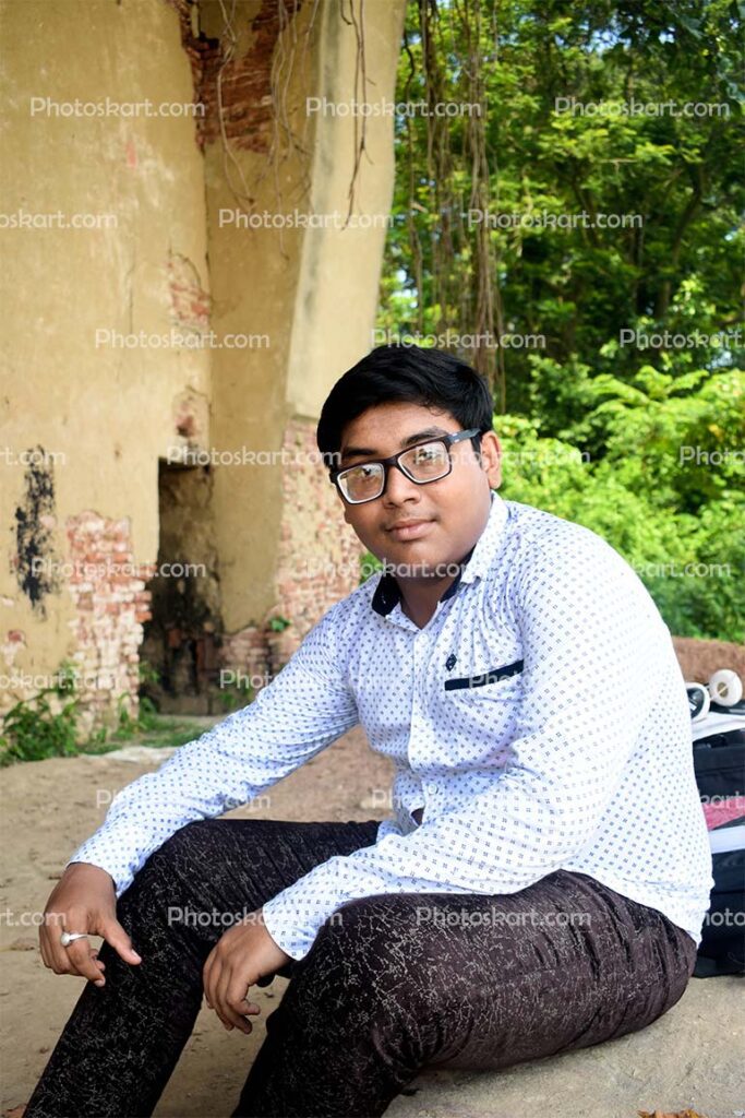 Young Men Wearing Spectacles Stock Photo