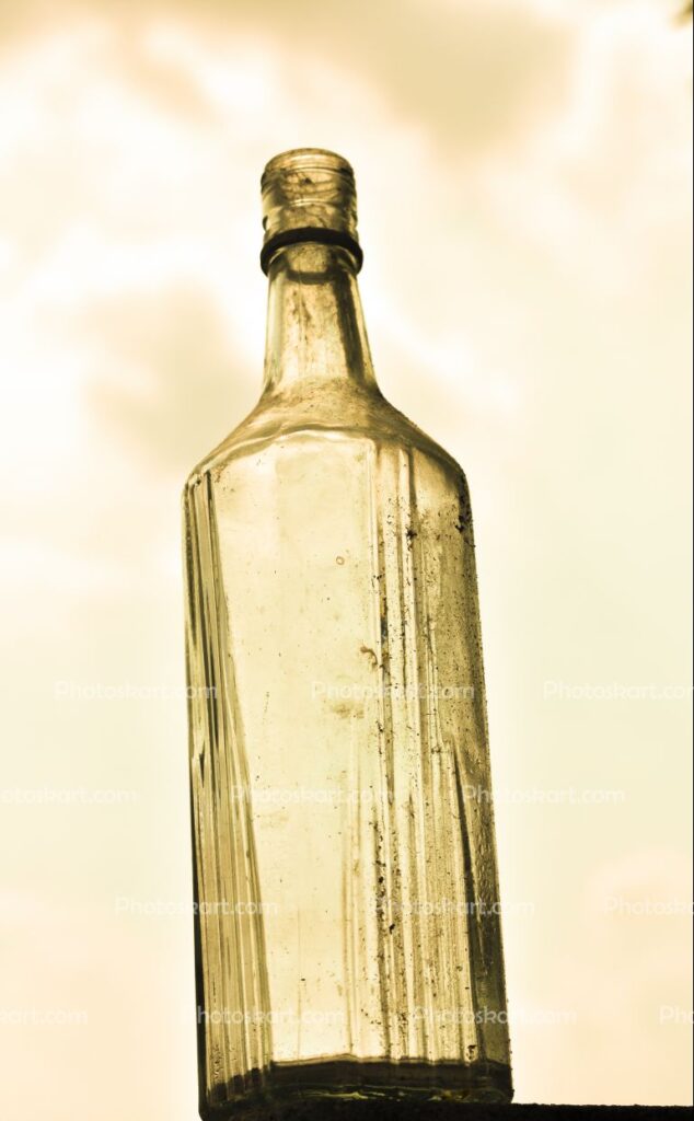 Old Empty Glass Bottle Stock Images