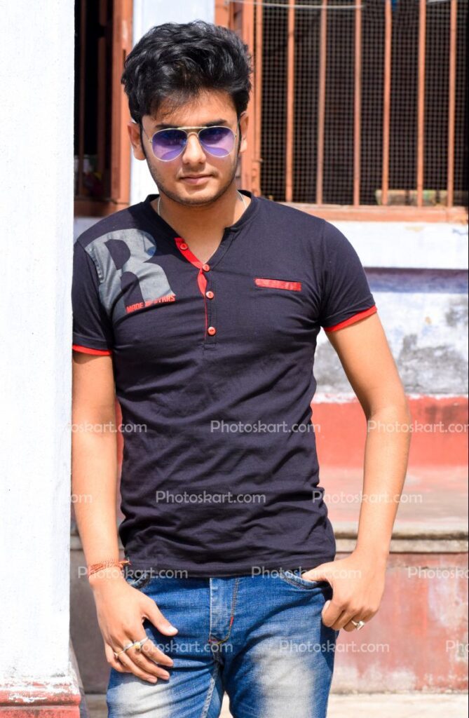A Indian Boy Standing Stock Image