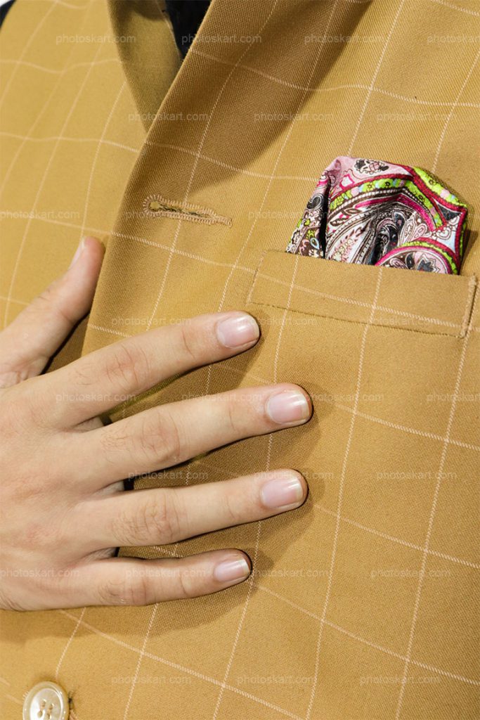 Nehru Jacket With Pocket Square