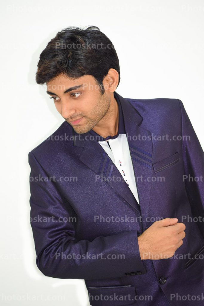 Stylish Corporate Indian Young Boy With Blue Blazer