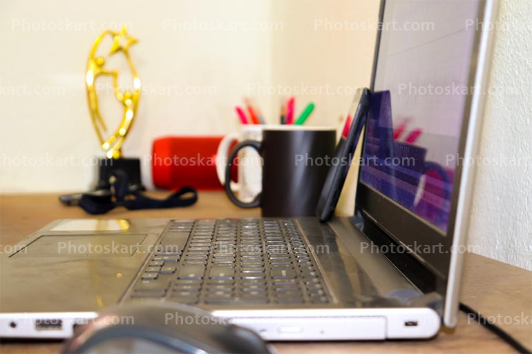 Laptop Monitor On An Office Desk