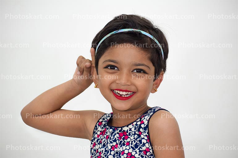 Cute Little Indian Girl Fun Time