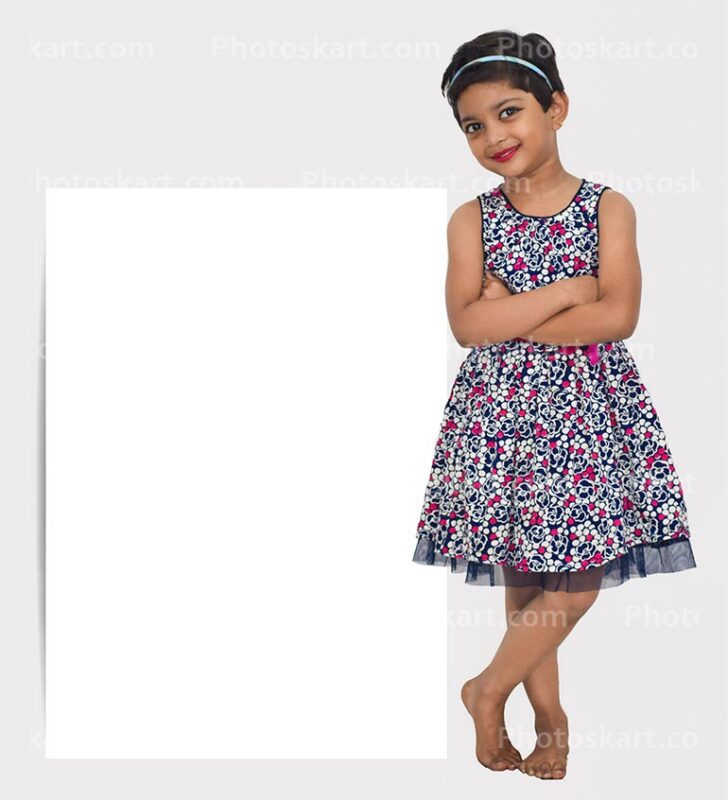 Cute Indian Girl Standing With Legs Folded