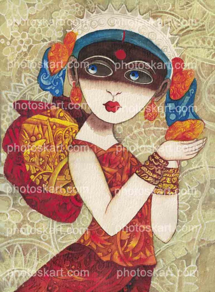 A Artistic Drawing Portrait Of A Girl