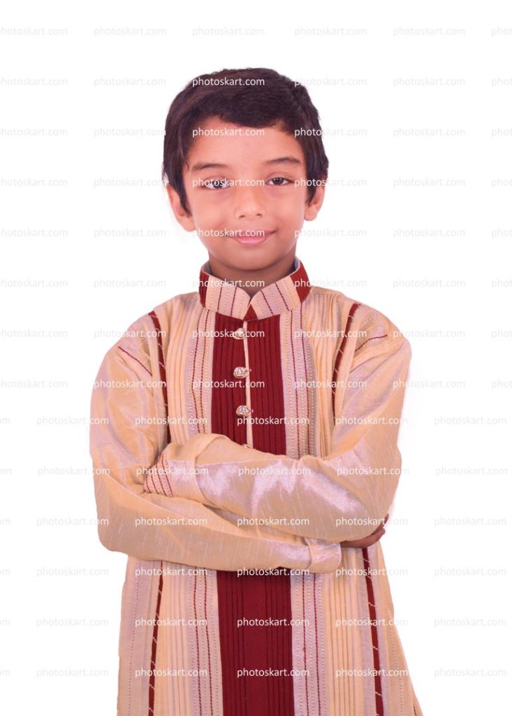 An Indian Boy With His Arms Crossed