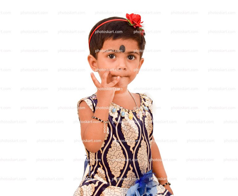 Cute Baby Girl Thinking