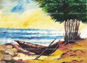 watercolor beautiful painting of nature