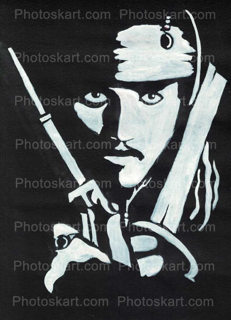 Jack Sparrow Pencil Sketch