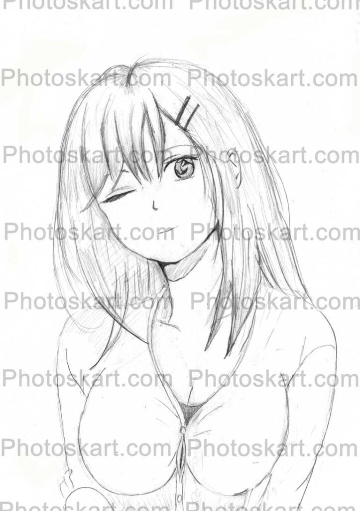 Pencil Sketch Of Girl