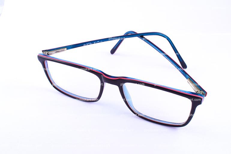 Blue And Red Frame Eyeglasses Stock Images