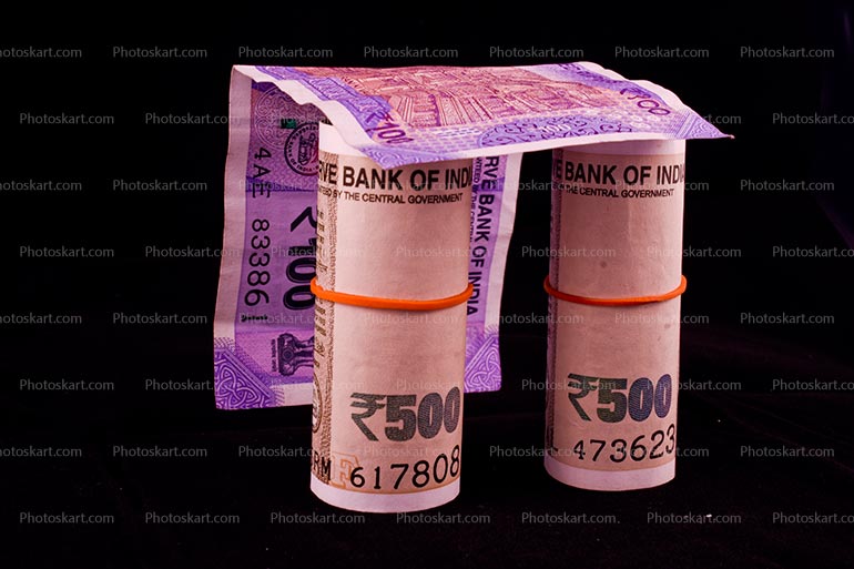 Indian Currency 100 And 500 Rupees