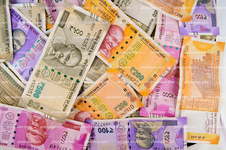Indian Currency Background Stock Images