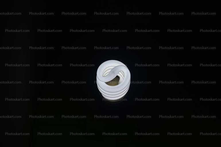 Soft White Cfl Bulbs On Black Background