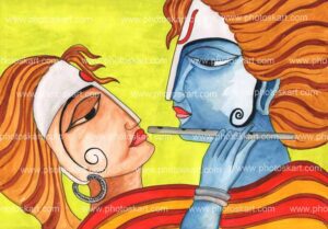 lord radha krishna painting