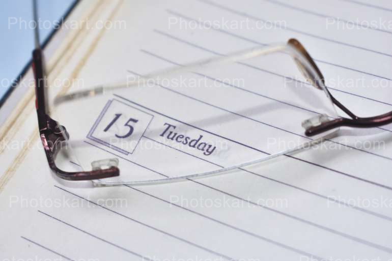 A Date On Diary Page Stock Image