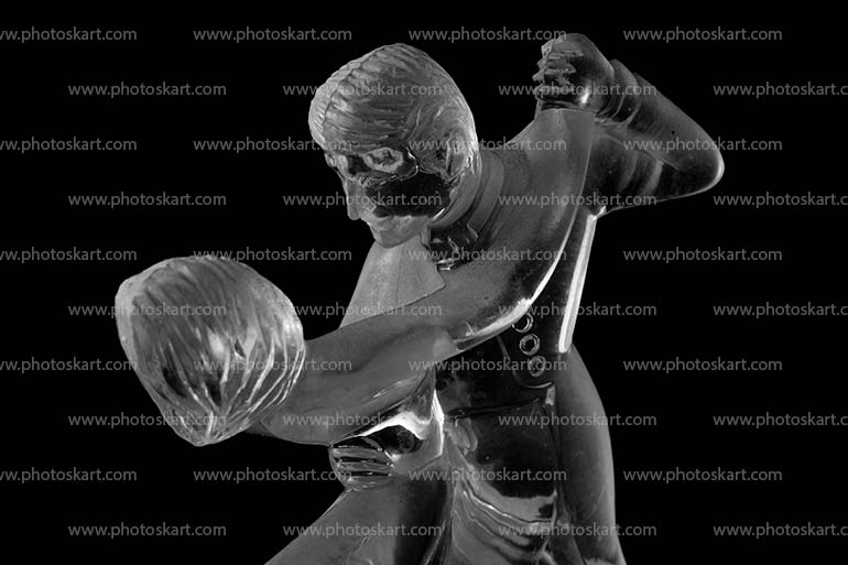 Beautiful Couple Dancing Glass Doll Stock Photo
