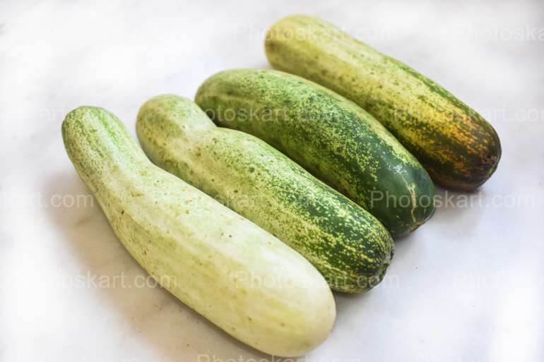Cucumber With White Backgraound Stock Photography