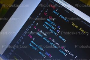 focus-on-css-code-screen-stock-images