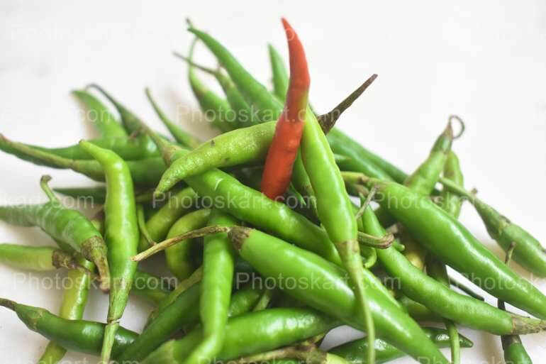 Fresh Green Chili Photography