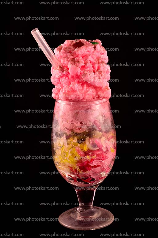 Ice Cream With Black Background Stock Image