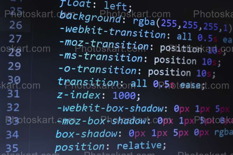 Image Of Css Style Programming Code Stock Images