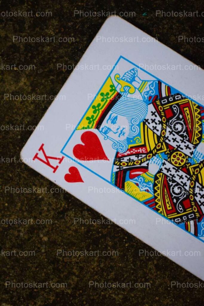 King Of Heart Playing Cards Stock Photo