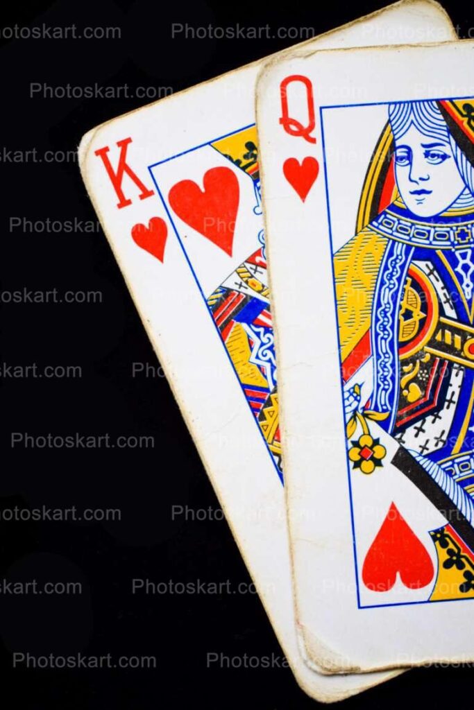 King Queen Play Card Stock Image Photography