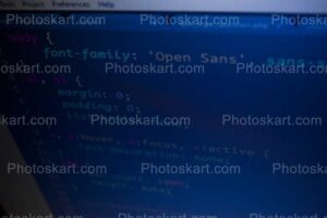 top-view-of-css-code-on-screen-stock-images