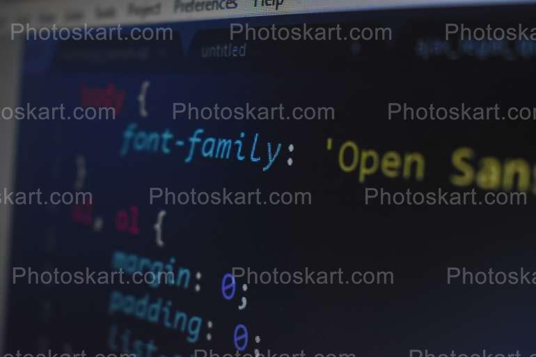 Very Close Image Of Css Code Stock Images