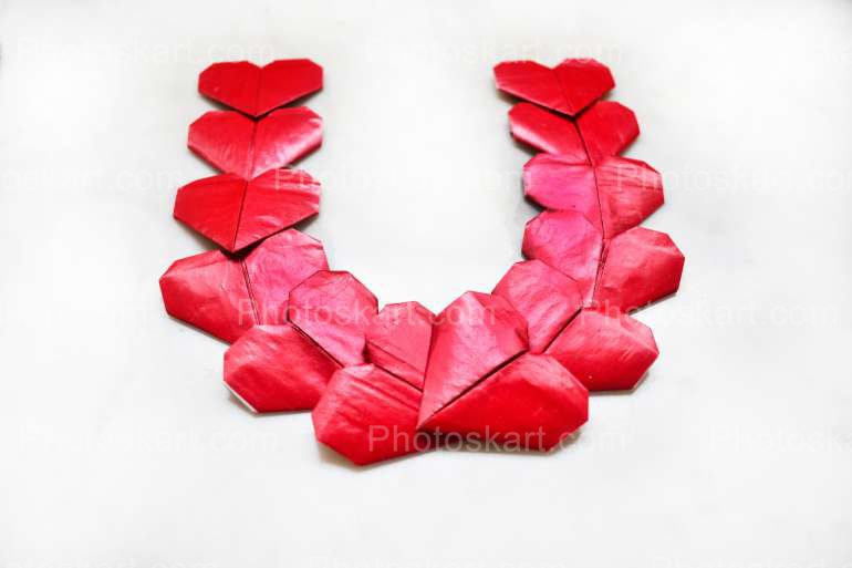 Forming U With Red Little Heart Stock Image Photography