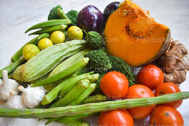 Fresh Mix Vegetable Stock Image