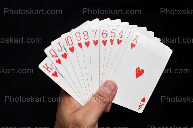 Hand Holding Play Card Stock Image Photography
