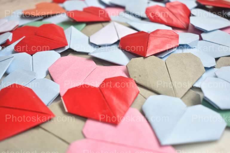 Multiple Paper Hearts Stock Image Photography